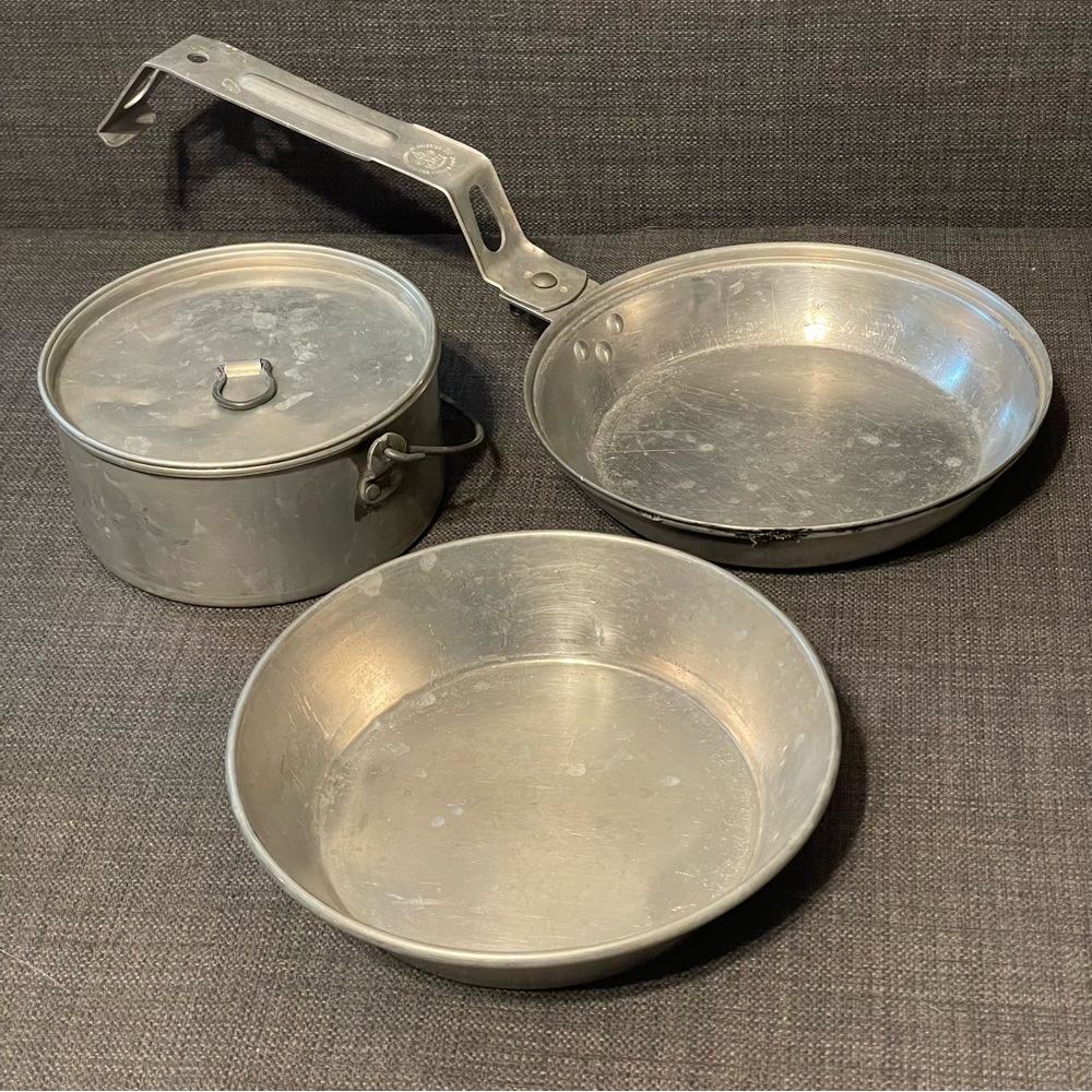 Vintage BSA BOY SCOUTS OF AMERICA Mess Cook Kit BSA Aluminum